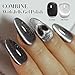 Double Rhythm 0.5 OZ Cat Eye Gel Polish with Magnet 15ML Holographic Glitter Shimmer Translucent Jelly Color Magnetic Polish Salon DIY at Home (Silver-MC1019)