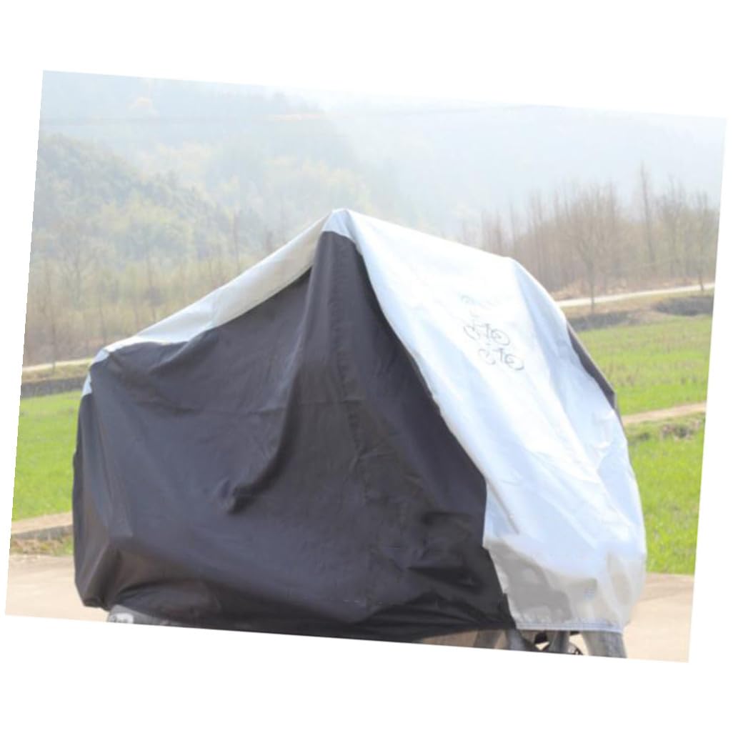 Wasserdichte Fahrradabdeckung für Fahrräder UV Regenschutz Robuste Elastische Befestigung Wasserabweisend Silber schwarz Mittelgroß Outdoor Bike Protector