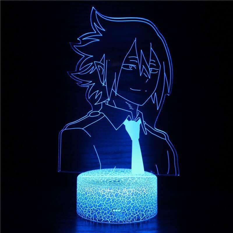 Ilusión 3D Anime Light My Hero Academia Figura Luz nocturna 3D para niños, lámpara de decoración de 16 colores con control remoto, manga My Hero