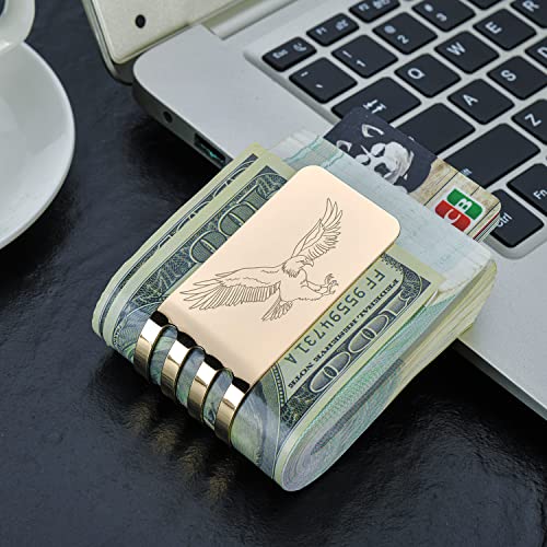 Image of Money Clip Spring Steel Cash Clips Large Capacity Minimalist Front Pocket Wallet