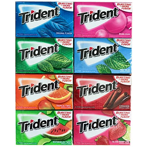 Image of Trident Sugar Free Chewing Gum Variety Gift Pack (Pack of 8)