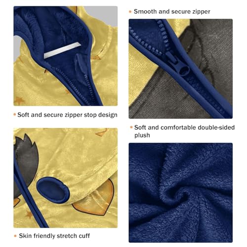 Duck and Stars Girls Fleece Jacket Girls Fall Jacket Girls Zip Up Hoodie Girls Sherpa Jacket 2-10T3