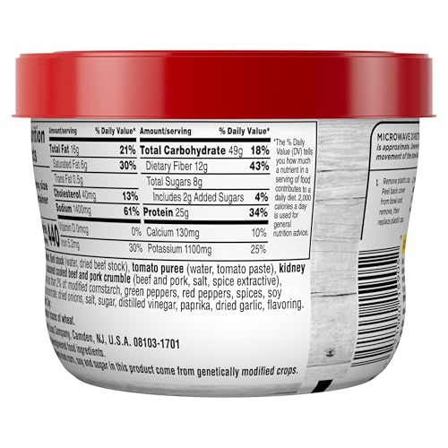 Image of Campbell's Chunky Hot and Spicy Chili With Beans, 15.25 oz Microwavable Bowl (Pack of 3)