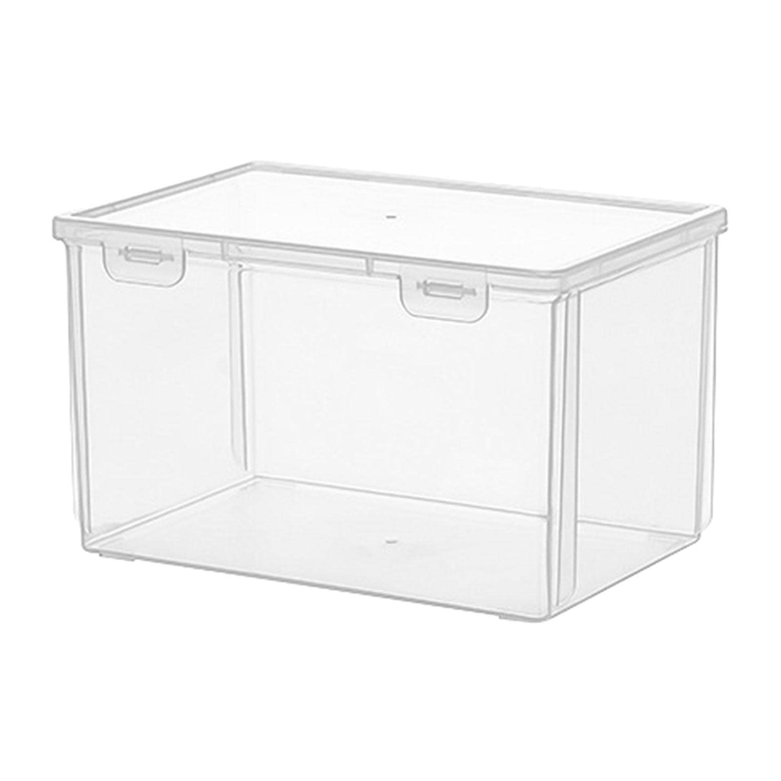 Merishopp pp Bread Box Bagel Storage Bin Transparent for Kitchen Countertop 21.3x14.7x12.7cm-image-13