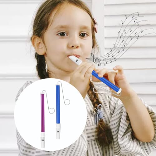 2 Stück Lotusflöte,Seifenblasen Pfeife,Flöte,Slide Whistle Instrument Kinder,Kunststoff Schiebepfeife,Tröte,für Jungen Und Mädchen Zum üben Von Musik,Professionelles Musikinstrument für Anfänger