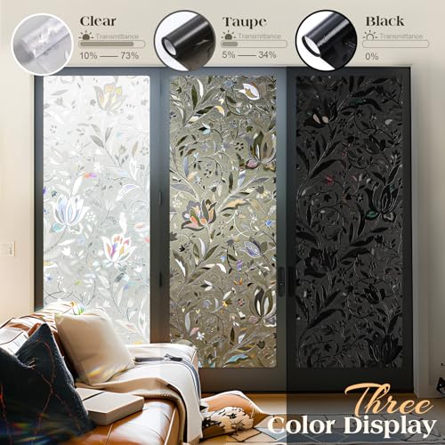 Película Para Ventanas Rabbitgoo Rainbow Tulip 17.5 x 78.7 pulgadas miniatura 7