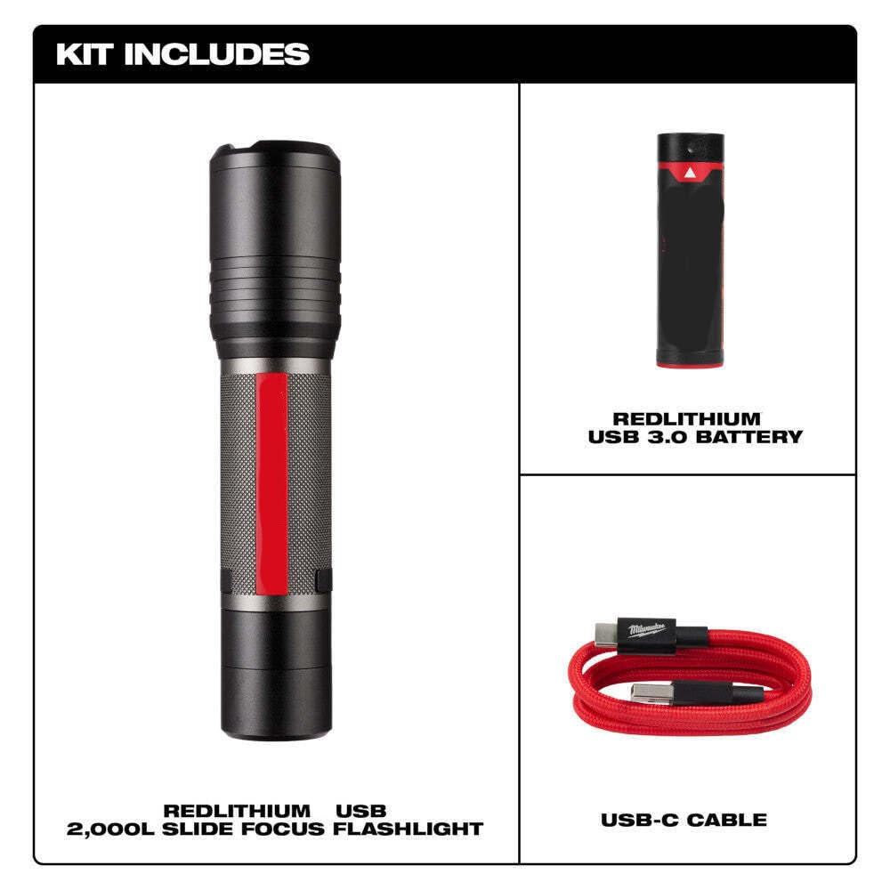 FitseN Be Suitable for Milwaukee REDLITHIUM USB 2,000 Lumen Cordless Slide Focus Flashlight, Model# 2162-21 : Buy Online at Best Price in KSA