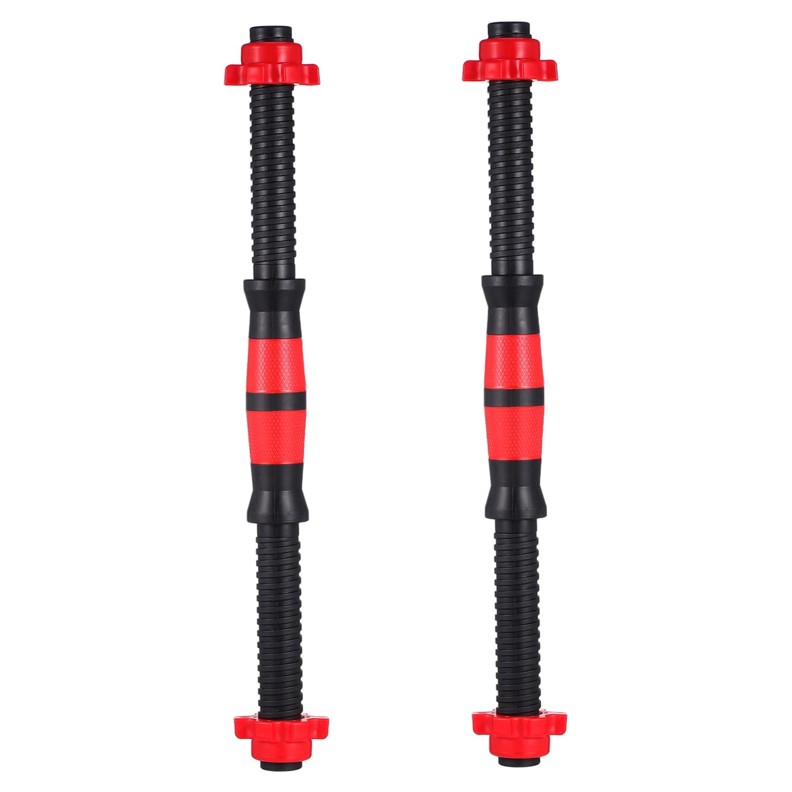 POPETPOP 2Pcs Dumbbell Bars with Spinlock Collars and Nuts Weight Lifting Handles for Strength Training Gym Workouts and Home Fitness Random Color
