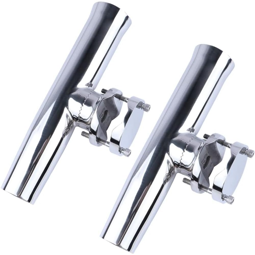 portacanne da barca (2X) Supporto for canna da pesca in acciaio inox 316 for barca, morsetto su supporto for canna da pesca for barca, perno cardanico da 1-1/4" a 2"