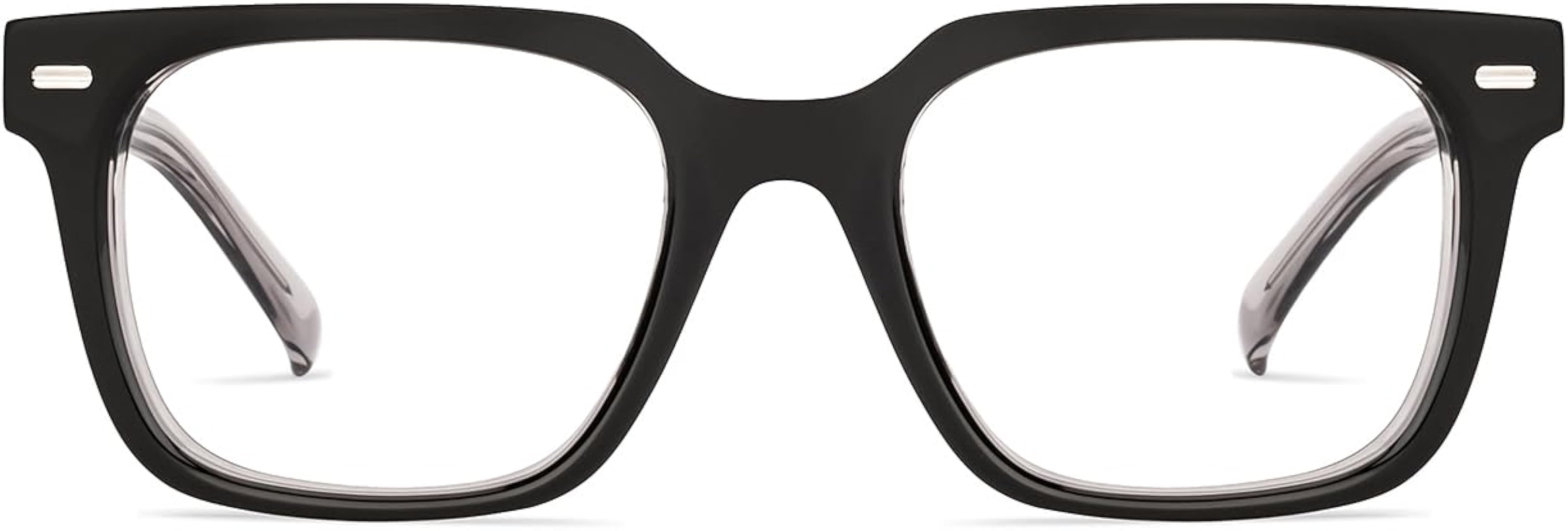 VINCENT CHASE EYEWEAR Zero Power Bluecut & Antiglare Computer Glasses For Eye Protection | Work Formals | Black Transparent Full Rim Square | For Men ...