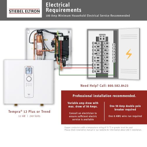 Image of Stiebel Eltron Tempra 12 Plus Whole House Tankless Water Heater, 12kW