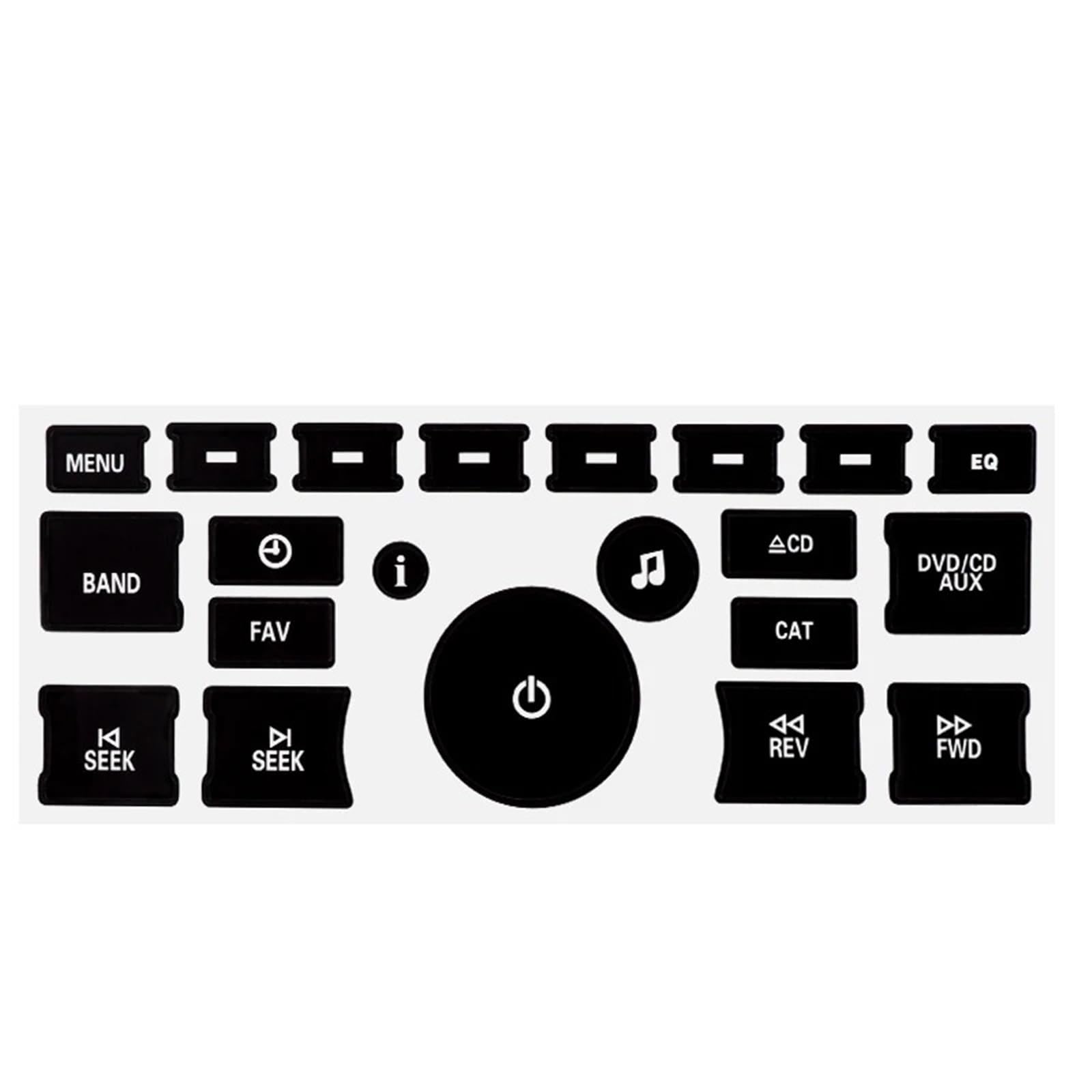 Dash Button Stickers Compatible with Buick for Enclave for CX for CXL 2006-2012 AC Climate Stereo Button Repair Decals Stickers Accessories(20pcs)