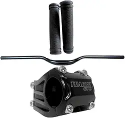 Guidão Bicicleta Alumínio E Mesa Suporte Par Manoplas