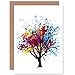Price comparison product image Wee Blue Coo Paint Splat Abstract Tree - Blank Greetings Card