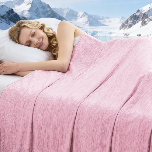 Image of Cooling Blanket King Size, 90 inchx108 inch Cooling Blankets for Hot Sleepers, Cold Blanket Thin Lightweight Breathable Soft for Couch Bed, Lightweight Blanket Keep Cool for Night Sweats