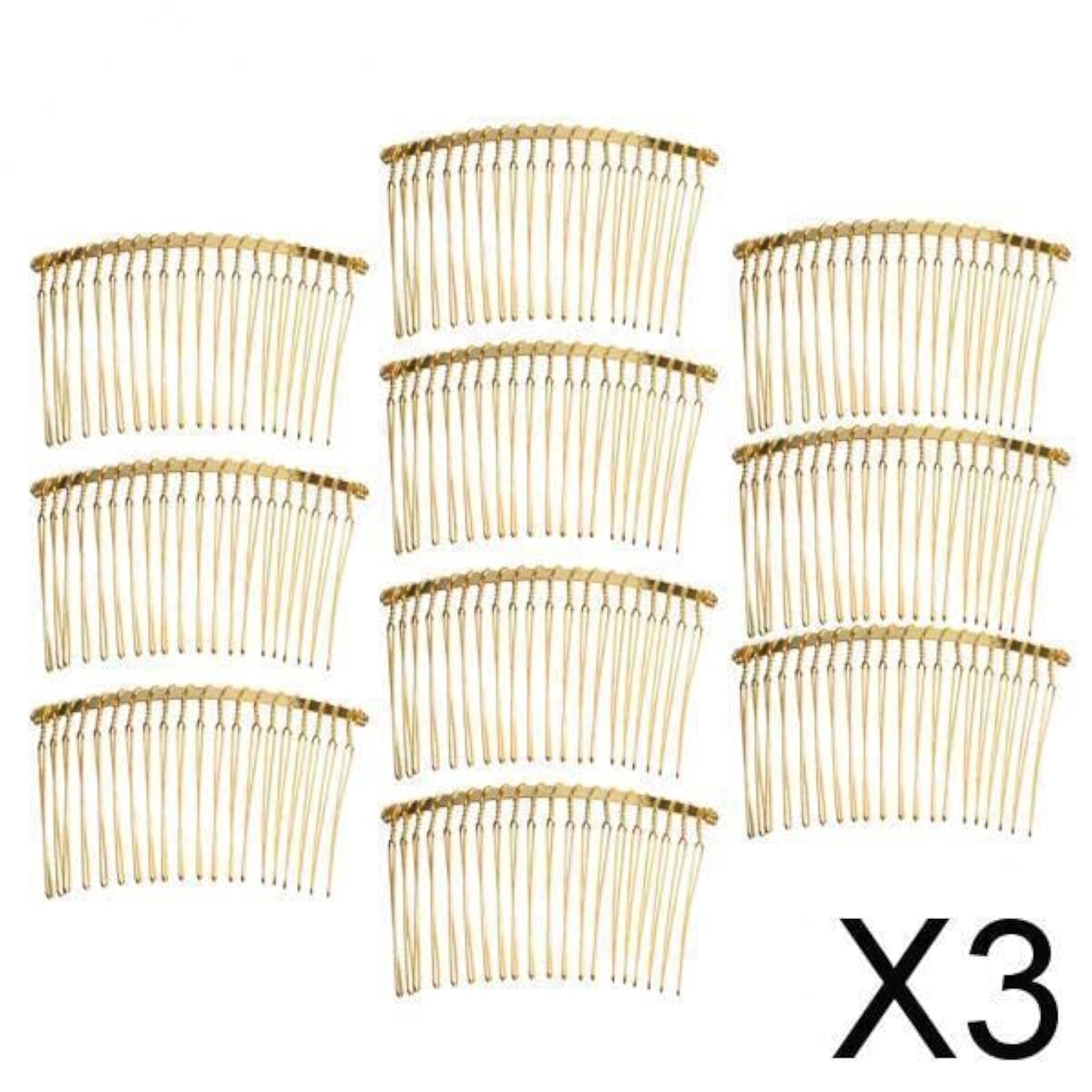 Alloy Hair Comb for Women, Wedding Jewelry Making, Gold