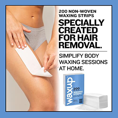 Waxup Non-Woven Wax Strips 3X9, Disposable Large Waxing Strips, Use With Soft Wax For Hair Removal, Ideal For Facial Small Areas Or All Body (Legs, Bikini, Arms, Face, Back) Same As 50 Yards Roll #TOP2