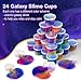 Ankyle 24 Pack Galaxy Slime Party Favors for Kids Slime Cup Bulk Stretchy & Non-Sticky DIY Stress Relief Putty Toy Birthday Halloween Christmas Stocking Stuffers, Classroom Reward for Girls Boys