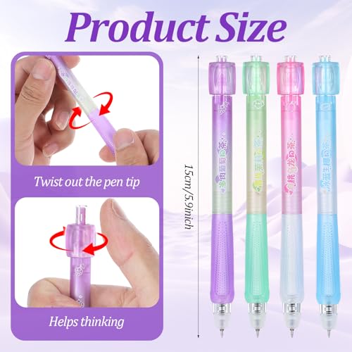 4 Pcs Bolígrafo Fidget con Tinta Negra y Agarre Texturizado miniatura 2