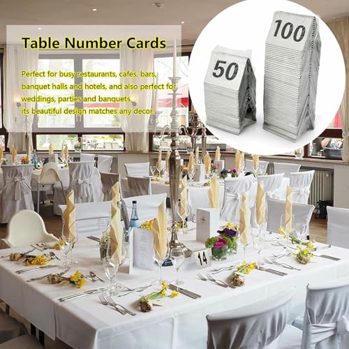 Numéros de table en acier inoxydable 1-50 pour marquage de restaurant - 7