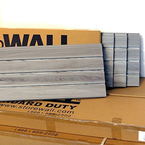 StoreWALL Standard Duty 4' ft. Slatwall Panels (Set of 4 Panels, Covers 16 sq. ft.) (Barnwood Grey)