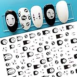 5 Sheet Nail Stickers Rabbit Nail Art Decorations No Face Man Nail Sliders for Manicure Spirited Away Prince Foils (EB144)