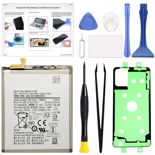 Image of GREEN FUSION New Upgraded EB-BA515ABY Battery for Galaxy A51 4G SM-A515F /U /V Cellphone Internal Replacement Battery, with Instruction, Toolkit