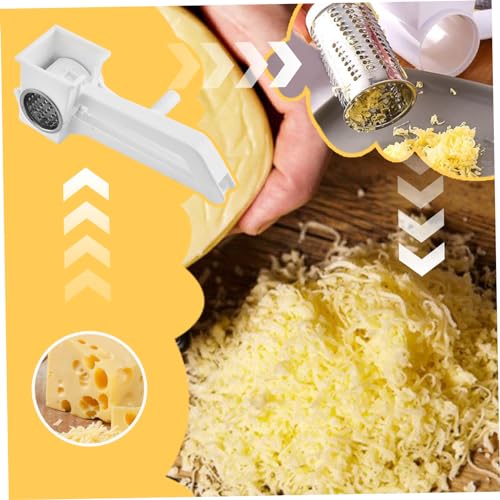 Rallador manual de queso con manivela blanco miniatura 4