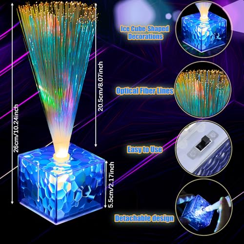 Lampe à fibre optique pour illuminer un centre de table sans fil