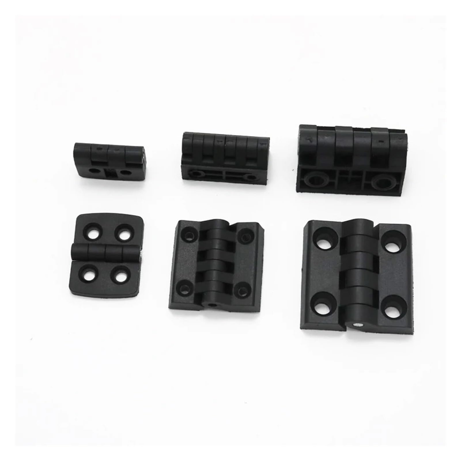 Cerniere per mobili sovrapposte Cerniere per porte 10pz Nylon Piccola Cerniera Nera Mini Plastica Porta Cuscinetto Scatola Di Distribuzione Armadio Industriale Smorzante Regolabile(50x50)