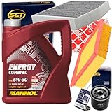 BandelOne enthält Filter Set+Mannol 5W30 Öl für Cdi A B Klasse W176 246 CLA C117 GLA X156