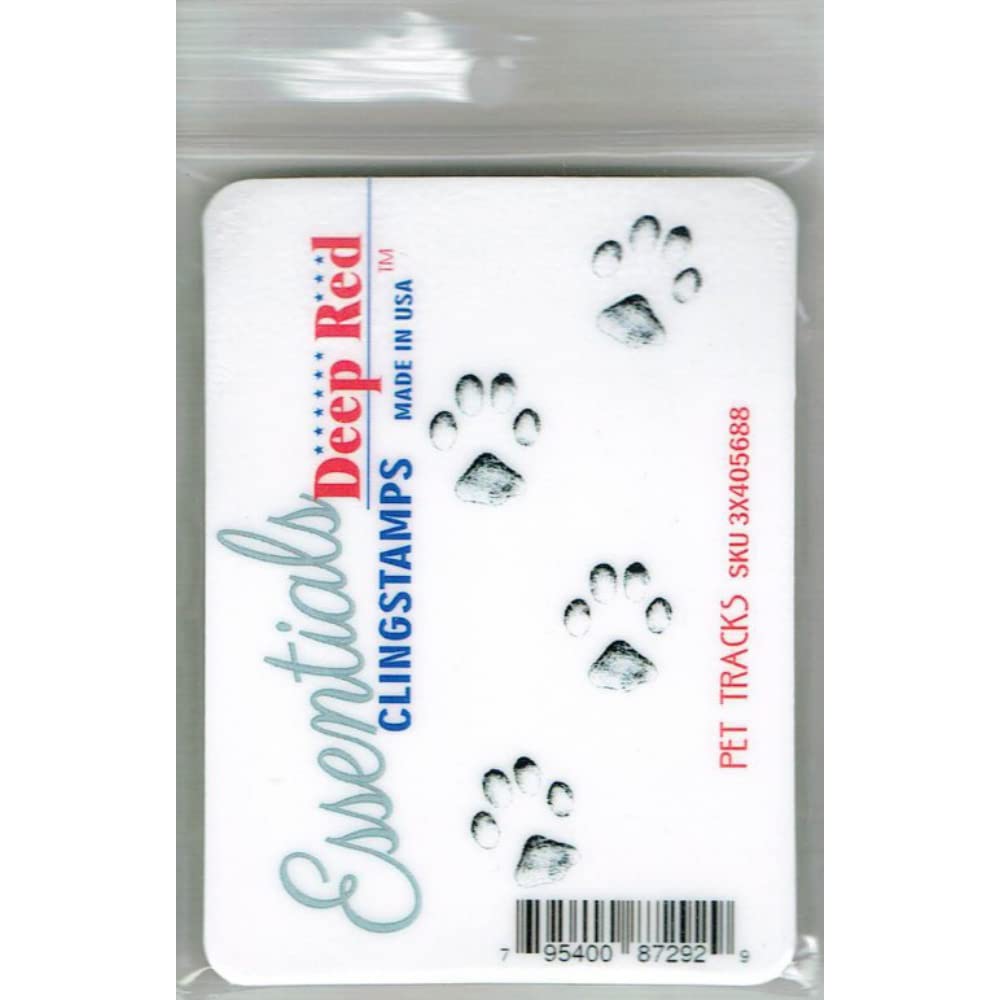 Tampon encreur Pet Tracks 3"x4" Deep Red pour loisirs créatifs