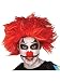 Fun World Unisex-Adult's Killer Clown Wig Costume Accessory, red, standard