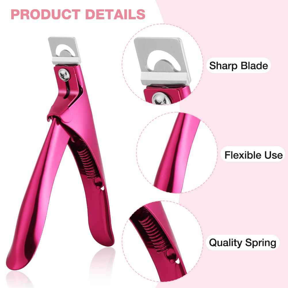 ALIIP 2-Pack Nail Clippers for Acrylic Nails with 20 Magnets,Professional Stainless Steel Nail Tip Cutter Rustproof Sharp,Salon & Home DIY Manicure Tools,for Acrylic Extensions False Nails and Tips - Image 3
