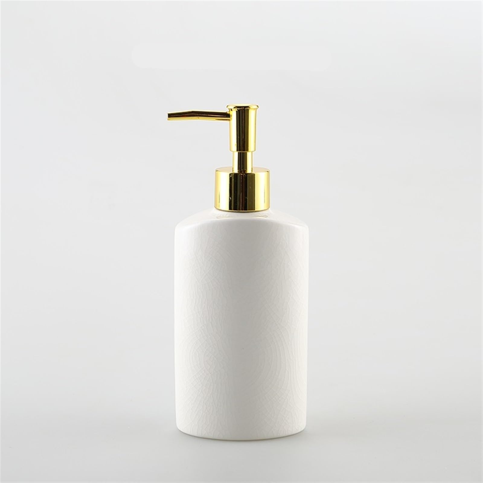 Dispensador de jabón Loción de cerámica líquida de 260 ml con diseño único de glaseado de Hielo craquelado, Flores Rojas y Azules, Reutilizable y rellenable.
