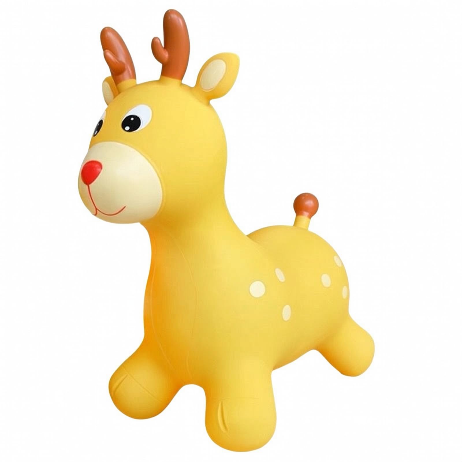 kowaku Stable Hopping Deer | Inflatable bouncing toy with Pump, Toy, for Nursery, infants, Kids, Yellow