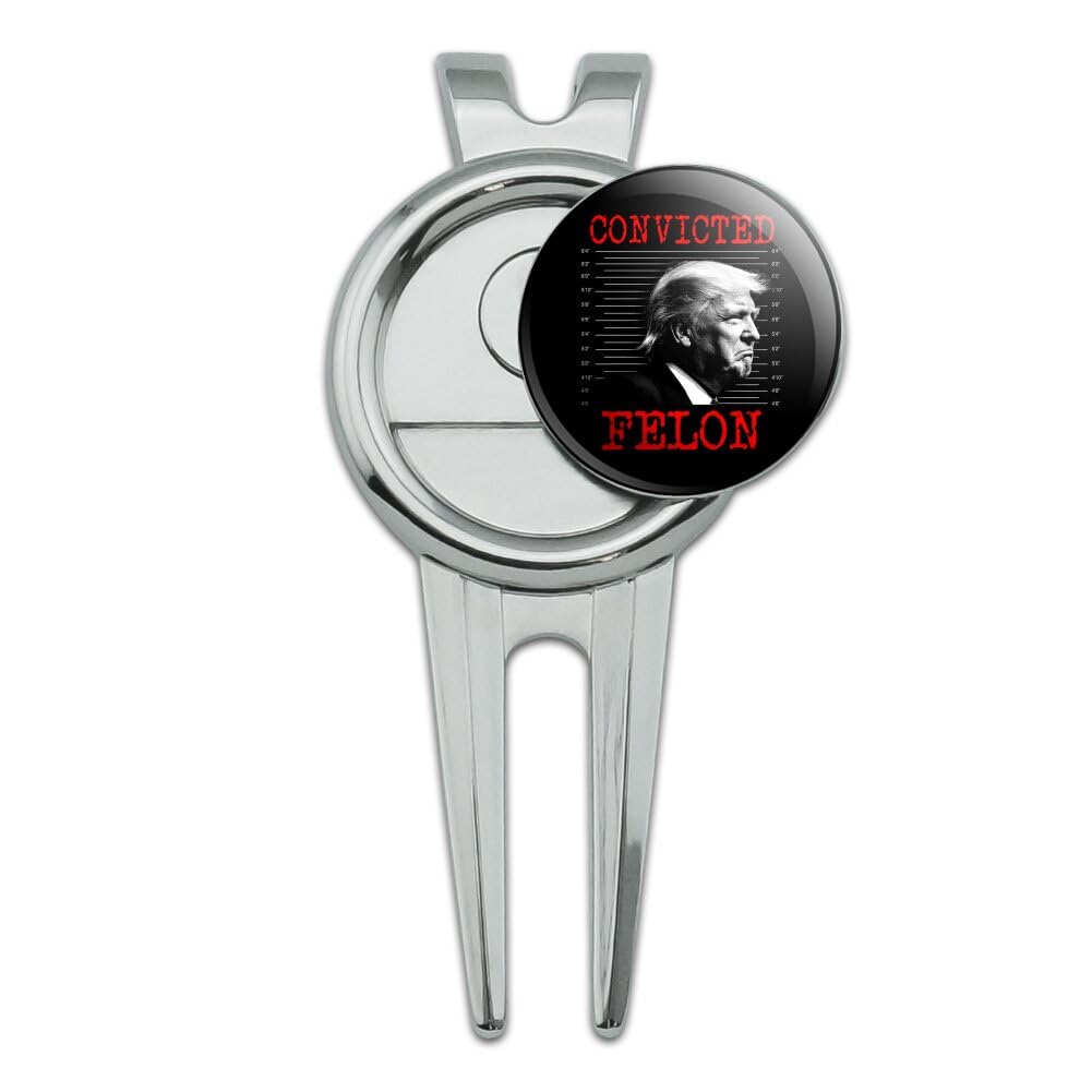 Convicted Felon Trump Golf Divot Repair Tool and Ball Marker
