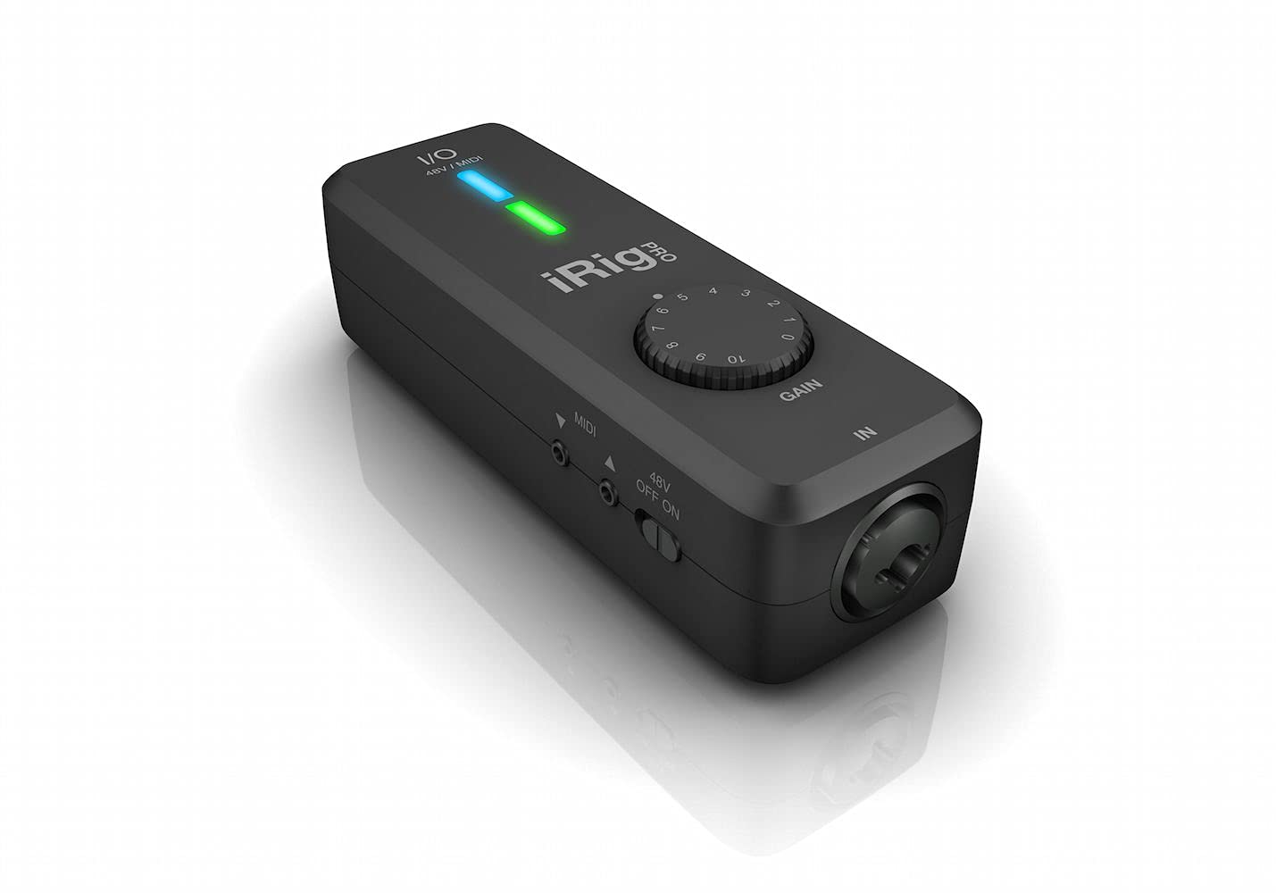 IK Multimedia iRig Pro I/O audio interface for iPhone, iPad, Mac, iOS and PC with USB-C, Lightning and USB cables, 24-bit, 96 kHz recording and guitar, bass and XLR mic inputs