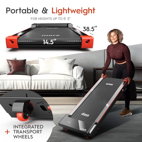 revo walking pad treadmill for home with remote  portable under desk treadmills with 05-4mph speed range  backed by 2 year promise