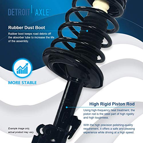 Image of Detroit Axle - 2 Rear Struts for 2004 2005 2006 Toyota Camry Solara Lexus ES330 Complete Struts with Coil Spring Replacement Quick Install Ready Strut Shock Assembly