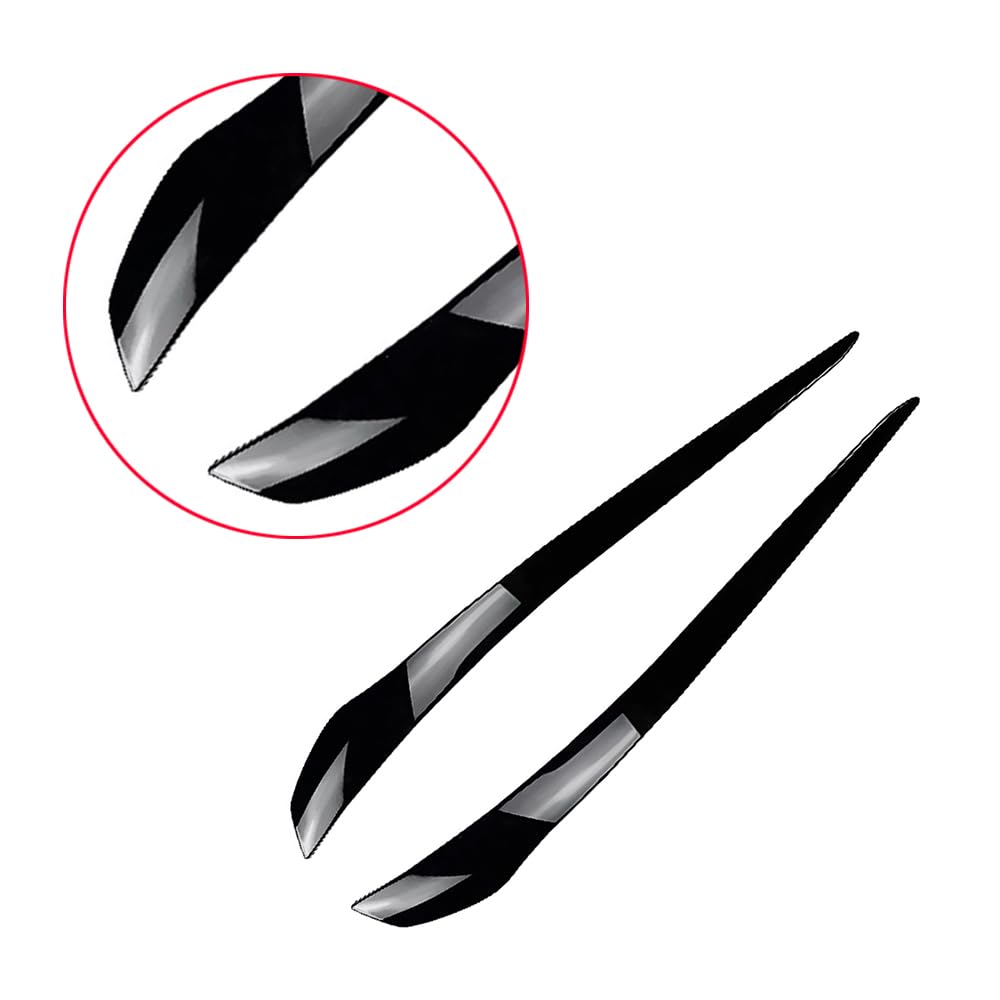 Párpado de Faro, Cejas de Faros de Coche Negro Brillante, Cubiertas de Cejas Cubiertas de Párpados compatible con BMW Serie 3 Coupe E92 E93 LCI 2010-2012