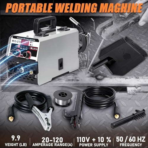 3 in 1 Portable MIG Welder, Gasless 250A 220V Digital MIG Welding Machine, Flux Core Solid Wire MIG ARC Lift TIG Spool Gun Inverter Welders with Ultra LED Display 3 3 in 1 Portable MIG Welder, Gasless 250A 220V Digital MIG Welding Machine, Flux Core Solid Wire MIG ARC Lift TIG Spool Gun Inverter Welders with Ultra LED Display - Image 3