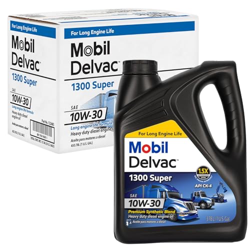 Mobil Delvac 122485 1300 Super HD Diesel Oil 10W-30 4 Gal Case