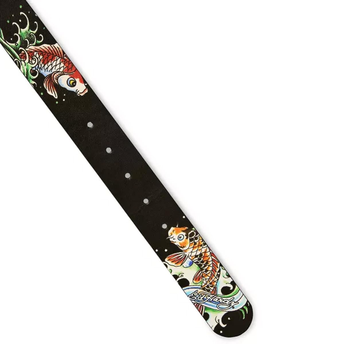 ED HARDY Herren 38 mm Koi & Totenkopf Print Graphic Twist Reversible Gürtel