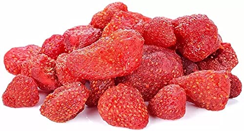 Image of Ancy Dried Strawberrry 500 Grams (250 Grams X 2) - Juicy, Sweet and Chewy Snack Rich in Vitamins & Fiber | No Added Sugar | Loved by Kids, Travellers and Cooking Friendly Moms | Vegan Starwberries | Easy to Pack for Trips, or Decorating Cakes, Cupcakes, Ice-Cream and More | Freeze-Dried Strawberries | Dehydrated Dry Fruit