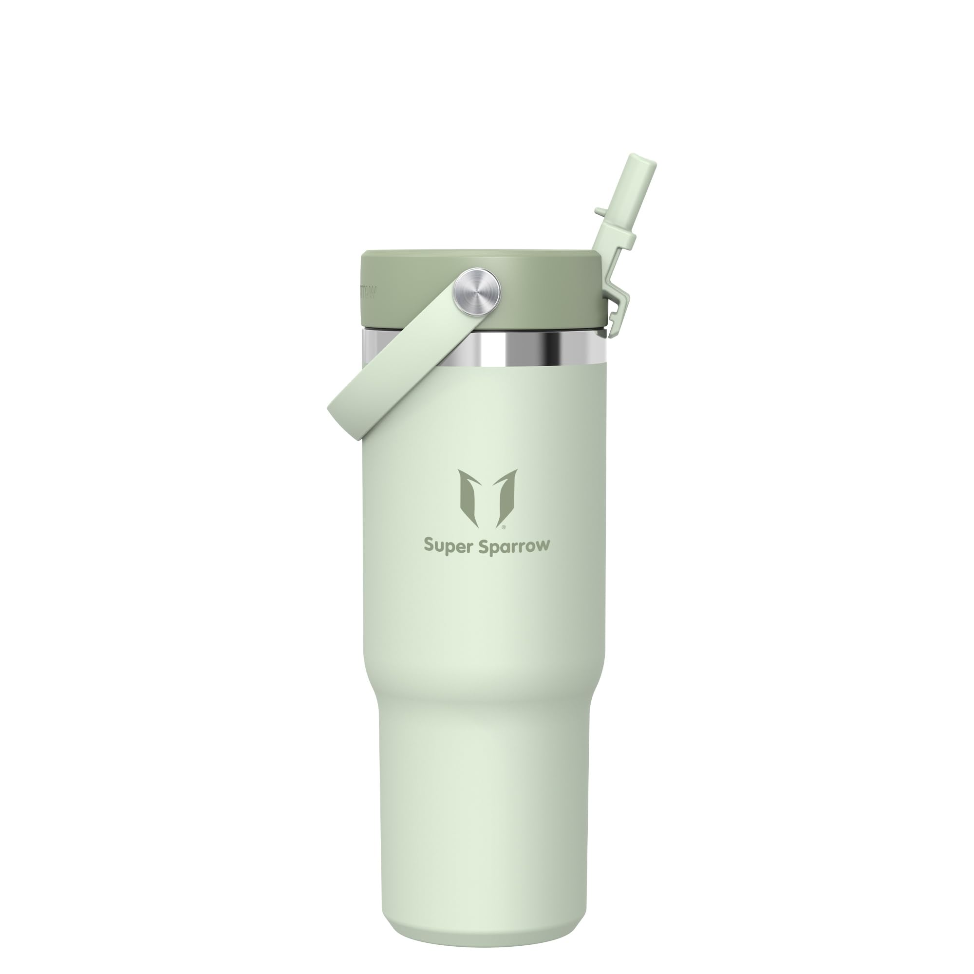 Sparrow Metal Water Bottle with Straw - 900ml - Insulated Tumbler Flex Lid