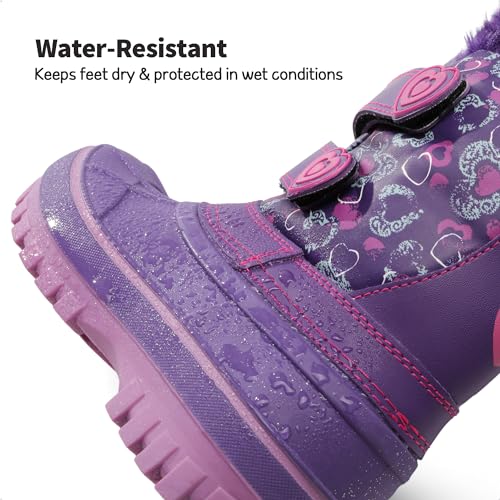 DREAM PAIRS Boys Girls Snow Boots Water-Resistant Outdoor Sport Warm Cozy Anti-Slip Cute Ankle Winter Shoes for Toddler/Little/Big Kid4