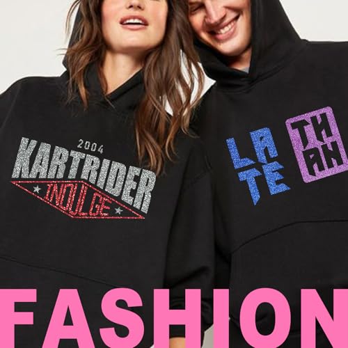 Efuncro- 10 Sheets Glitter HTV 12'' x 10'' Heat Transfer Vinyl Bundle,Iron on for T-Shirts. Bags. Heat Transfer Vinyl for All Cutting Machines - Easy to Cut and Weed (Multicolor) - Image 7