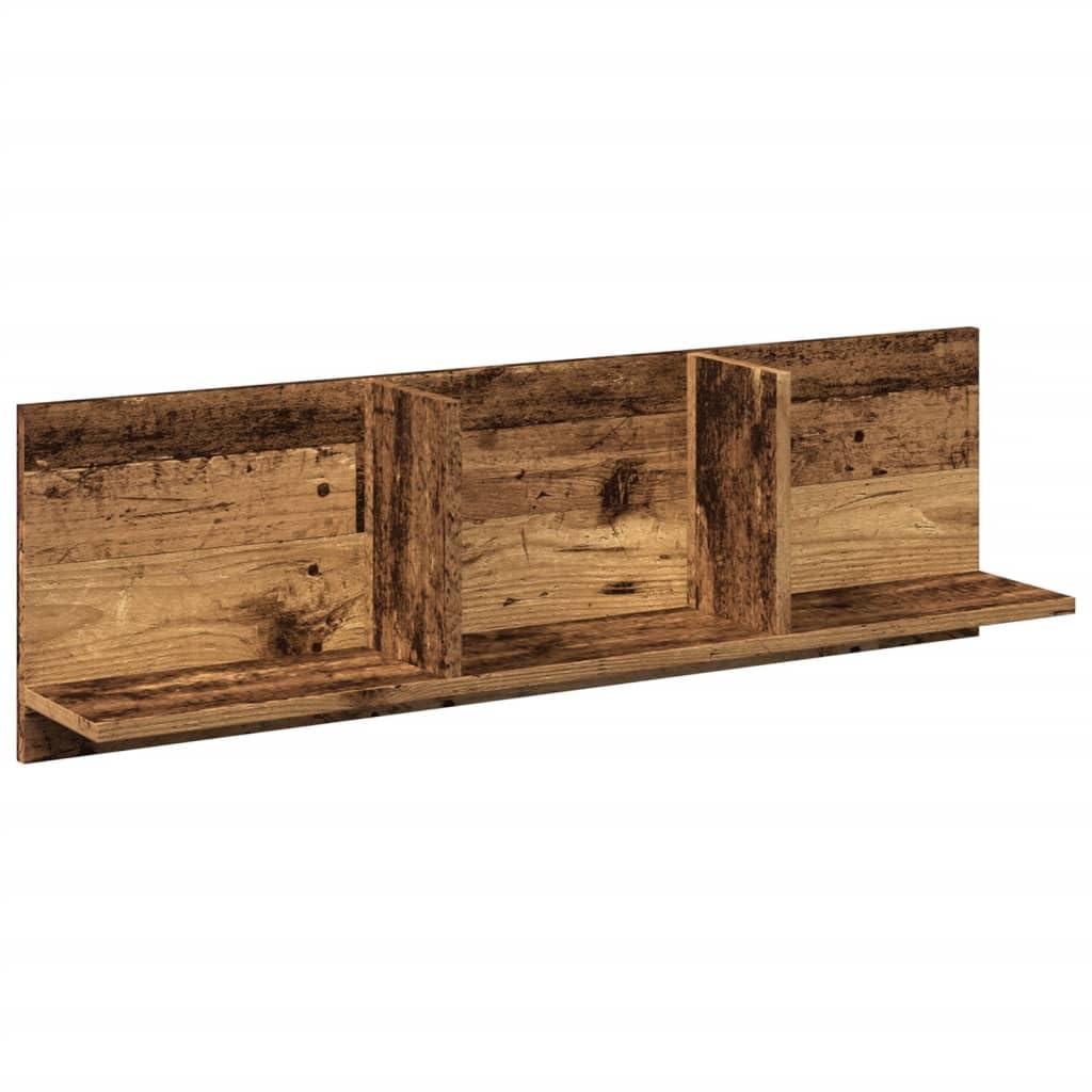 Armoire murale chic avec vitrine meuble flottant de rangement bois d'ingénierie gain de place