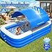 WaveHaven 2026 Inflatable Pool with Canopy,Upgraded Blow Up Pool for Adults&Kids,Large Inflatable Pool with Seat and Big Backrest,Kiddie Pool with Shade,Kid Swimming Pool for Backyard 110